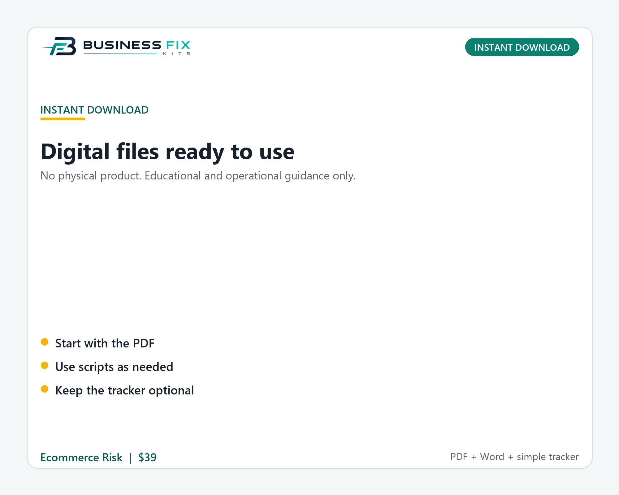 Health Department Closure Order Reopening Kit product photo