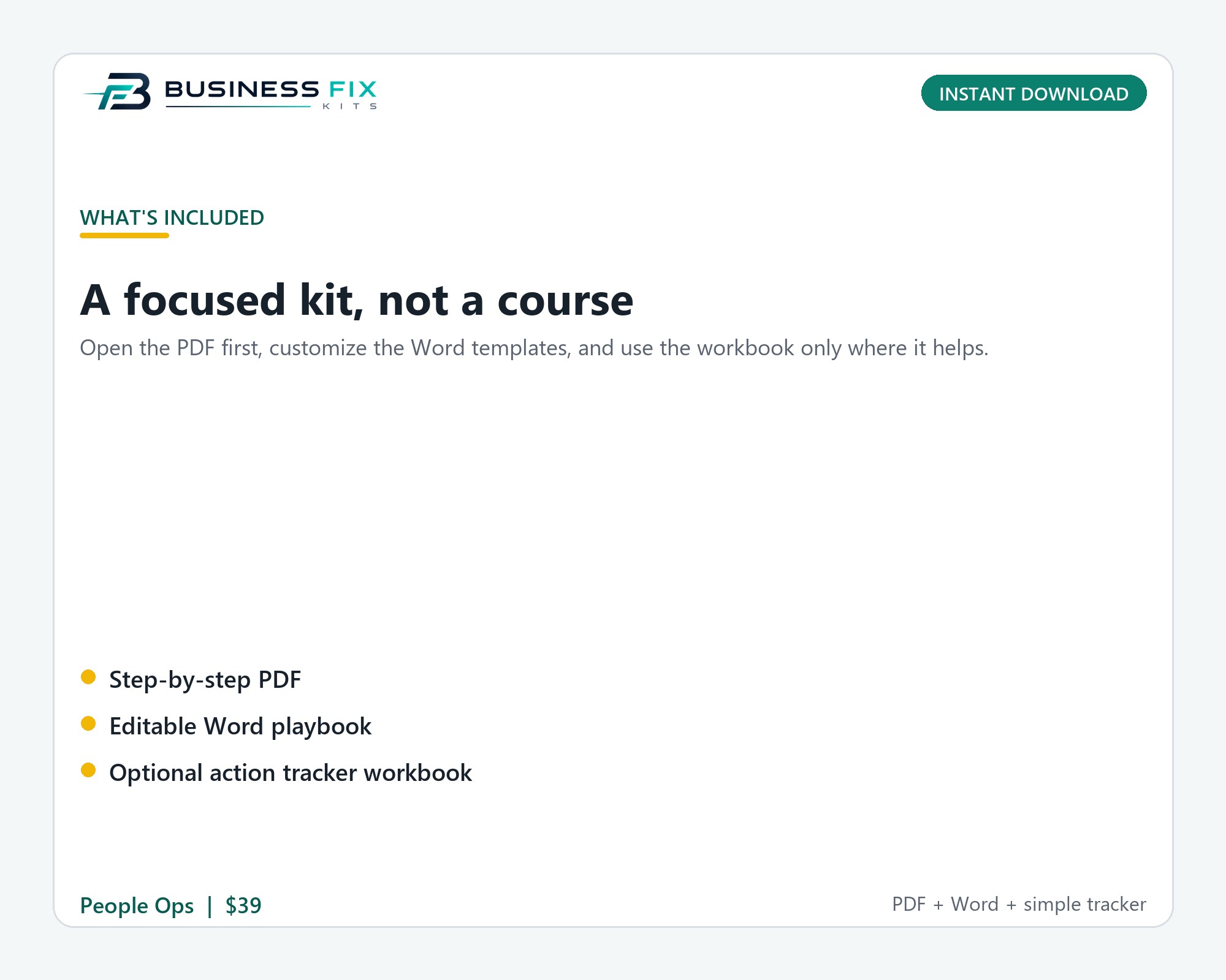 Key Employee Resignation Transition + Coverage Kit product photo