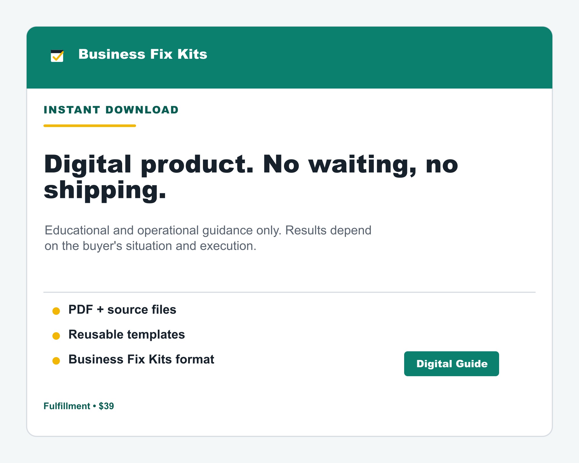 Purchase Order Delay + Reorder Prioritization Kit product photo