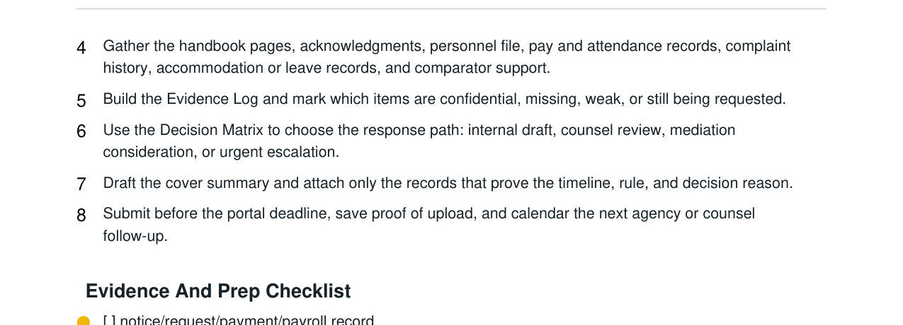 EEOC Charge Position Statement Response Kit real file preview