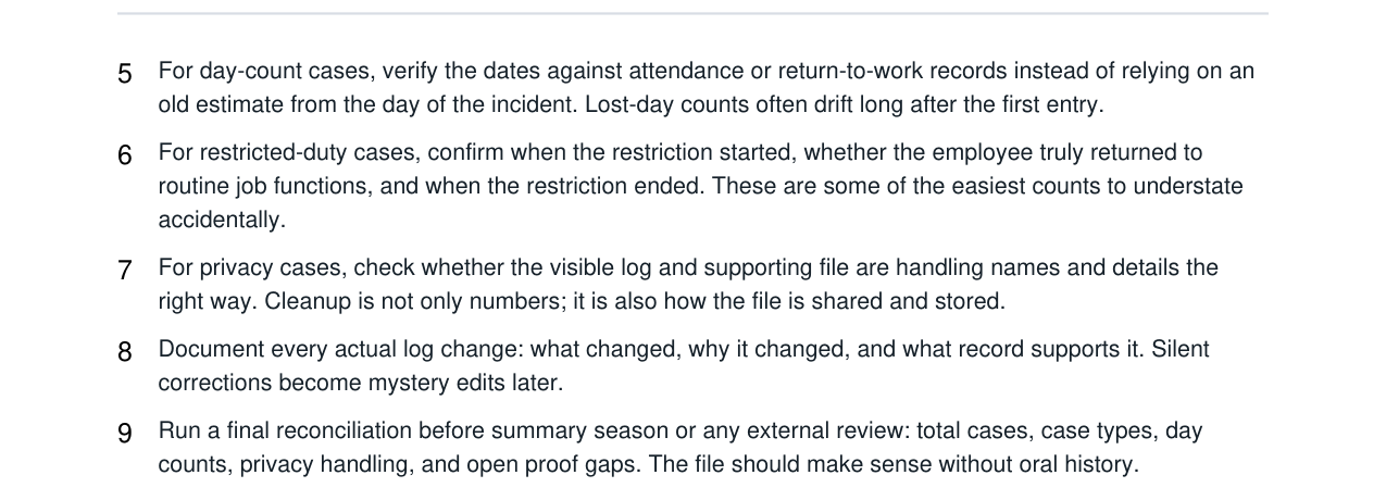 OSHA Log + Incident Recordkeeping Cleanup Kit real file preview